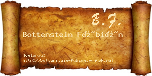 Bottenstein Fábián névjegykártya