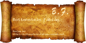 Bottenstein Fábián névjegykártya